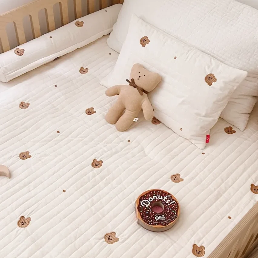 Baby Fitted Crib Sheet & Mattress Protector - Image 5