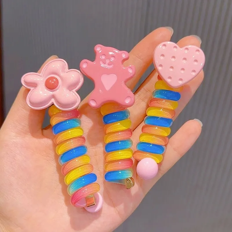 2pcs Telephone Wire Hair Rope For Girl - Image 7